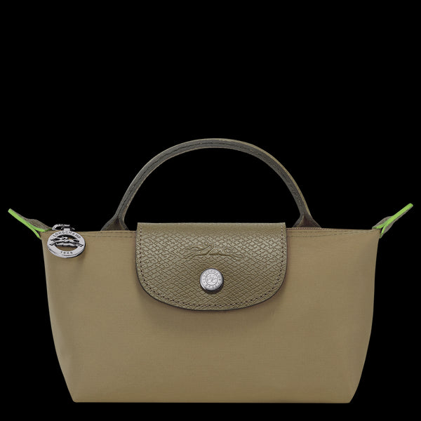Artichoke Le Pliage Green Pouch with handle